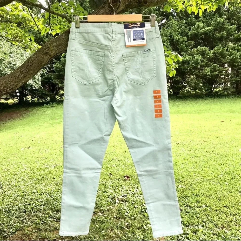 NWT $69 Seven7 | Hollywood | High Rise | Skinny Jeans in Starlight Blue 8 - Picture 4 of 15